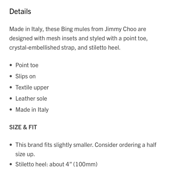 Jimmy Choo Bing 100MM Crystal-Embellished Mesh Mules 37 - Picture 9 of 12